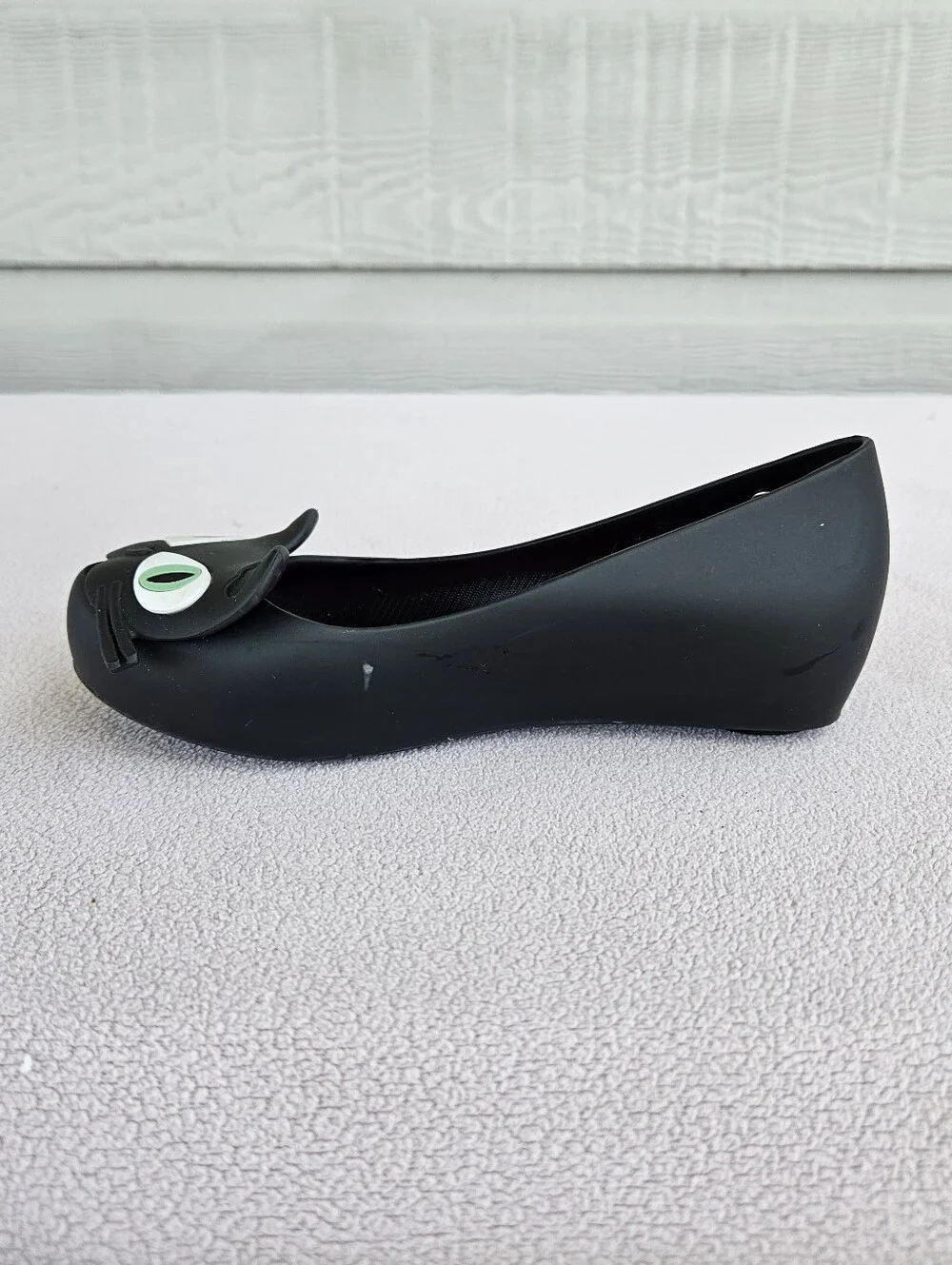 Mel Dreamed by Mini Melissa Ultragirl Black Cat Halloween Slip-On Flats SZ 11